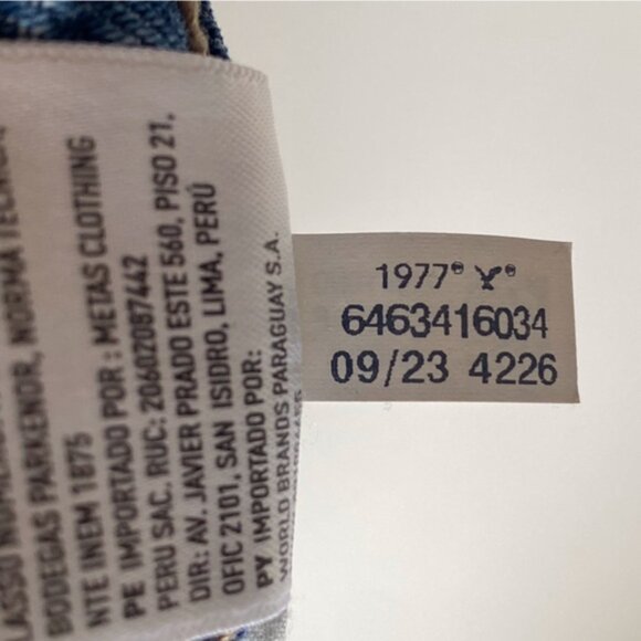 AE Dreamy Drape Super High-Waisted Baggy Wide-Leg Jean Woman 12 Blue Distressed - Picture 11 of 16